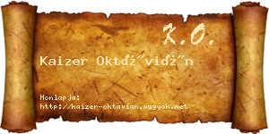Kaizer Oktávián névjegykártya